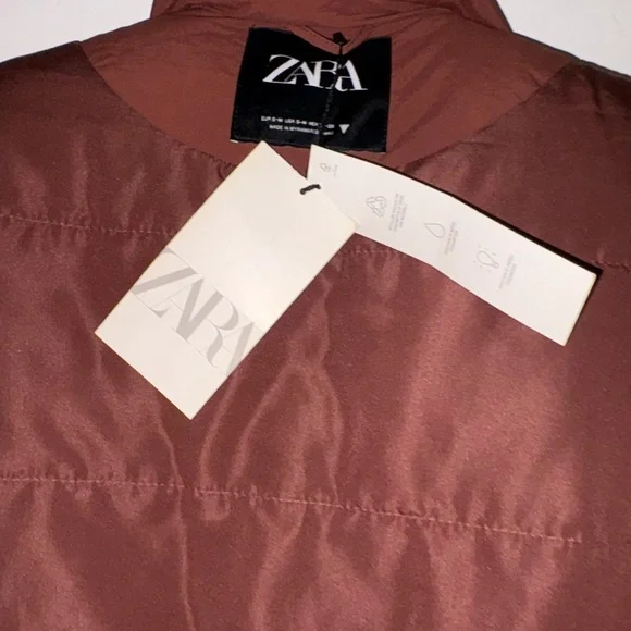 Zara Chocolate Puffer Vest